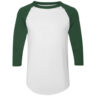 White/Dark Green