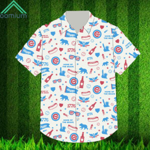 Cubs Red White & Cubbie Blue Hawaiian Shirt 2024 Giveaway