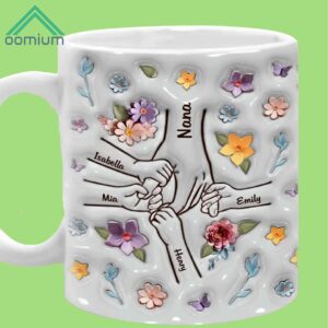 Mom You Hold My Hand Also My Heart Family Personalized Custom 3D Mug
