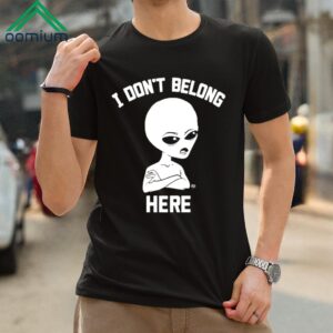 Rey Mysterio Wearing I Dont Belong Here Alien Shirt