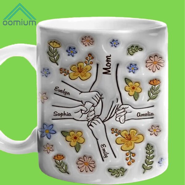 You Hold Our Hands Also Our Hearts Family Personalized Custom 3D Mug