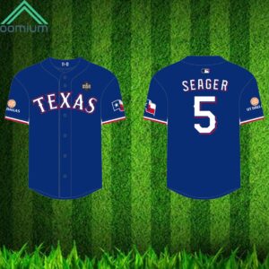 Rangers Corey Seager Replica Postseason Jersey 2024 Giveaway