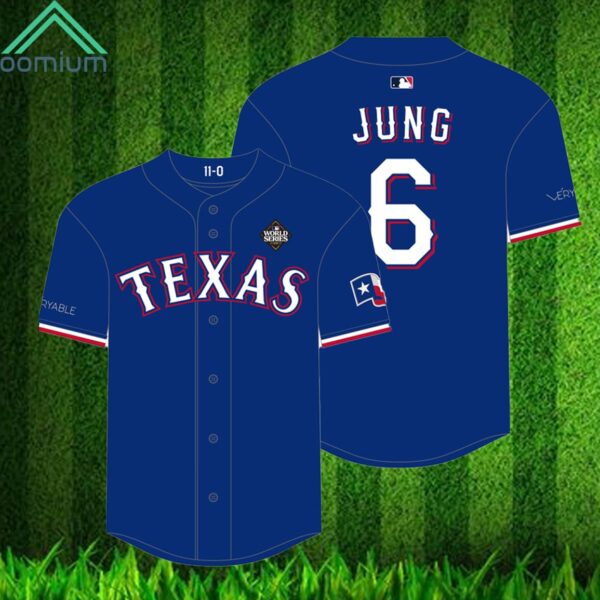 Rangers Josh Jung Replica Postseason Jersey 2024 Giveaway