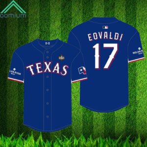 Rangers Nathan Eovaldi Replica Postseason Jersey 2024 Giveaway