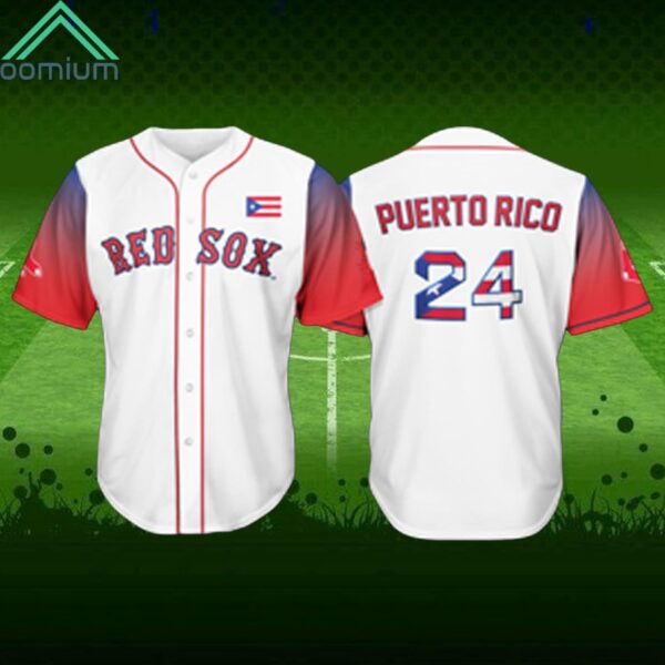 Red Sox Puerto Rican Celebration Jersey 2024 Giveaway