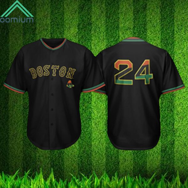Red SoxBlack & African American Celebration Jersey 2024 Giveaway