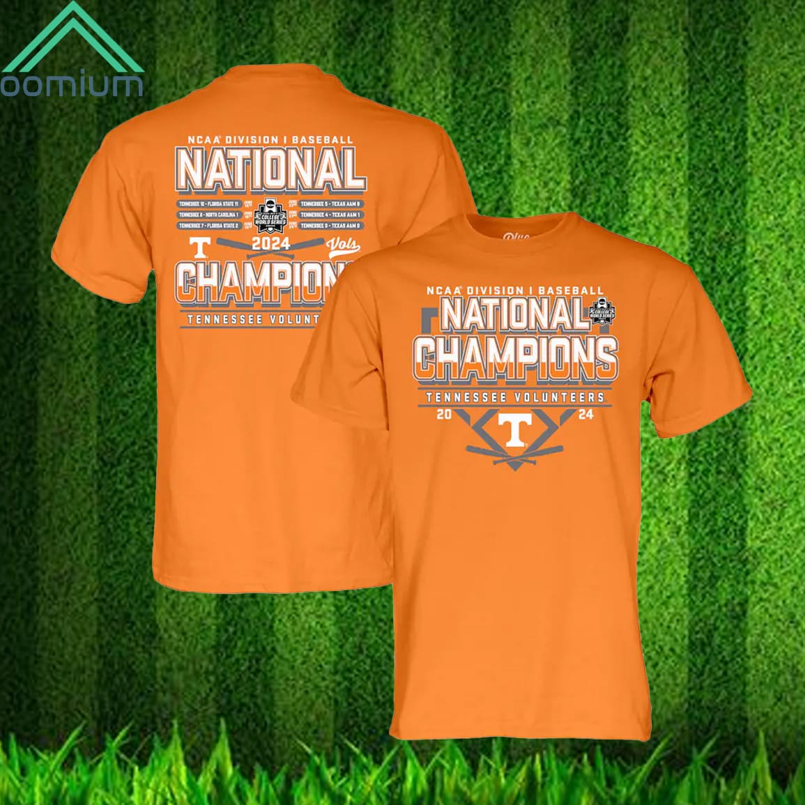 Blue 84 Tennessee Orange Tennessee Volunteers 2024 Baseball College World Series Champions Schedule Shirt 1