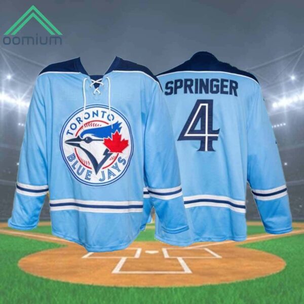 Blue Jays George Springer Replica Hockey Jersey 2024 Giveaway