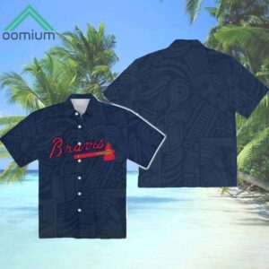 Braves Tribal Motif Hawaiian Shirt