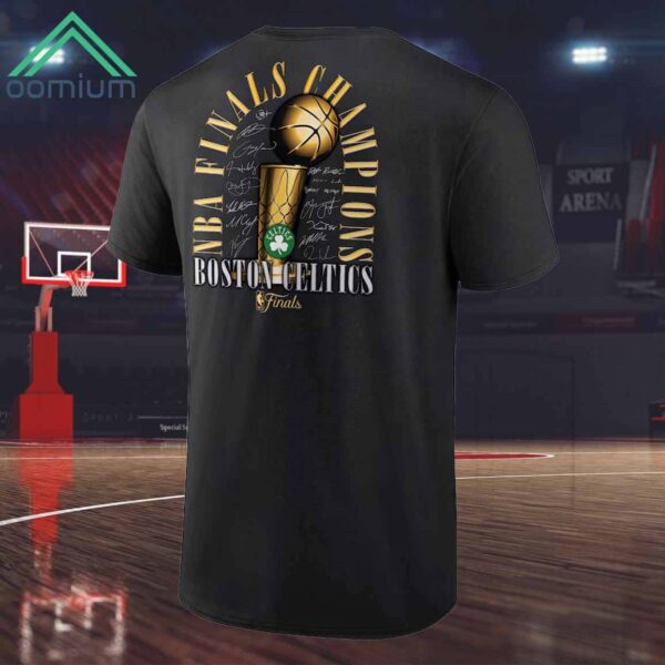 Celtics 2024 Finals Champions Fade Away Jumper Roster Signature Shirt