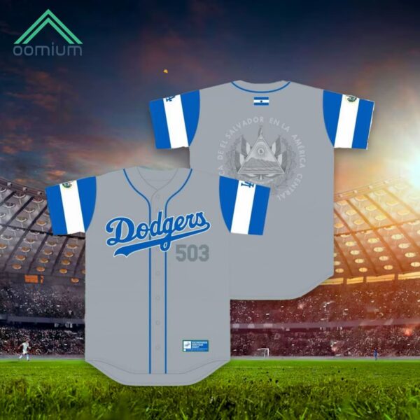 Dodgers Salvadoran Heritage Night Jersey 2024 Giveaway