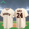 Giants Willie Mays 24 Baseball Jersey 1