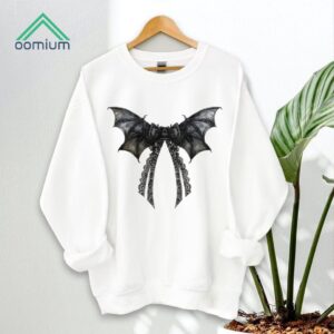 Halloween Bat Gothic Coquette Bow Sweatshirt