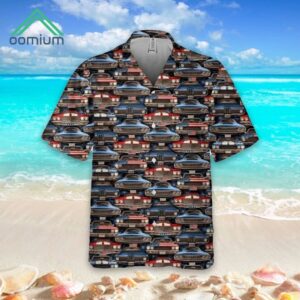 Mybuttonshirt American Muscle Cars Patriotic Hawaiian Shirt