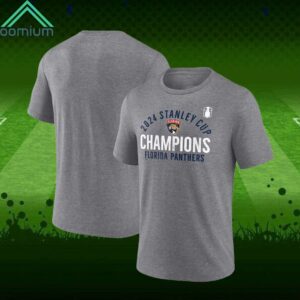 Panthers Heather Gray 2024 Stanley Cup Champions Rush Tri Blend Shirt