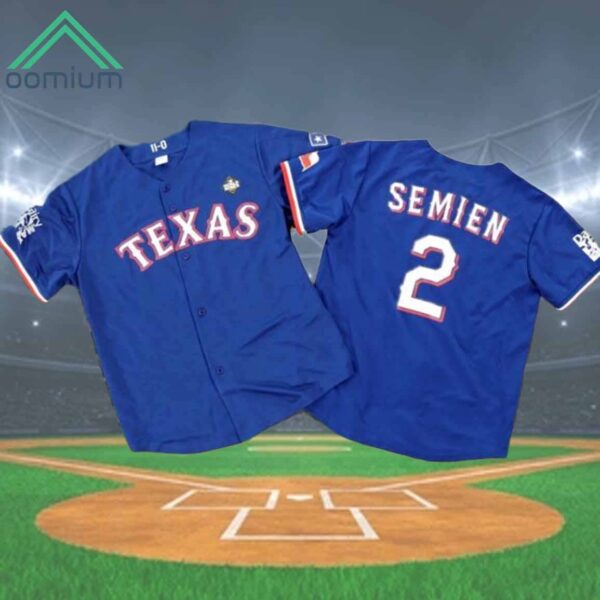 Rangers Marcus Semien Replica Postseason Jersey 2024 Giveaway