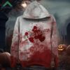 Bloody Halloween It's Just A Scratch Print Hoodie