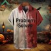 Bloody Problem Solved Halloween Print Casual Hawaiian Shirt