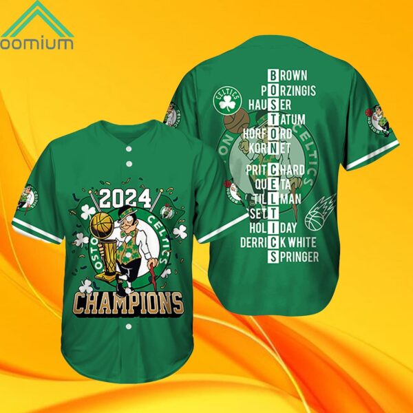 Celtics Finals Champions 2024 Baseball Jersey