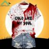 Cold Like My Soul Blood Splatter Halloween Print Casual T Shirt