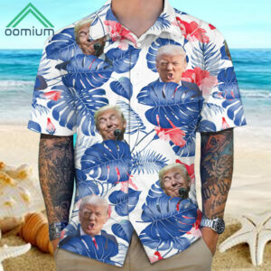 Custom Photo Trump Face Hawaiian Shirt