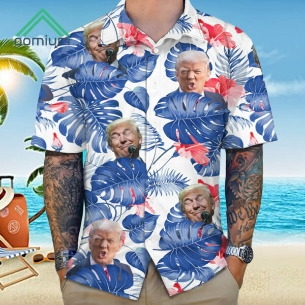 Custom Photo Trump Face Hawaiian Shirt