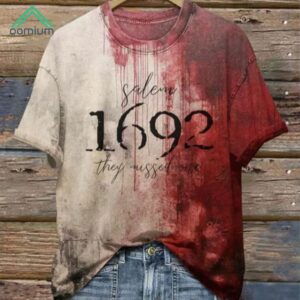 Halloween Blood Dark Gothic Salem Witch 1692 Shirt