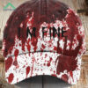 I'm Fine Bloody Halloween Printed Hat