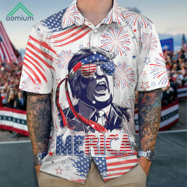 Independence Day American Trump Hawaiian Shirt