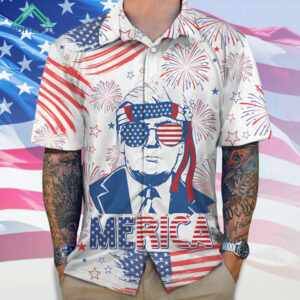 Independence Day American Trump Hawaiian Shirt