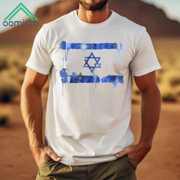 Marina Medvin Distressed Israeli Flag Shirt