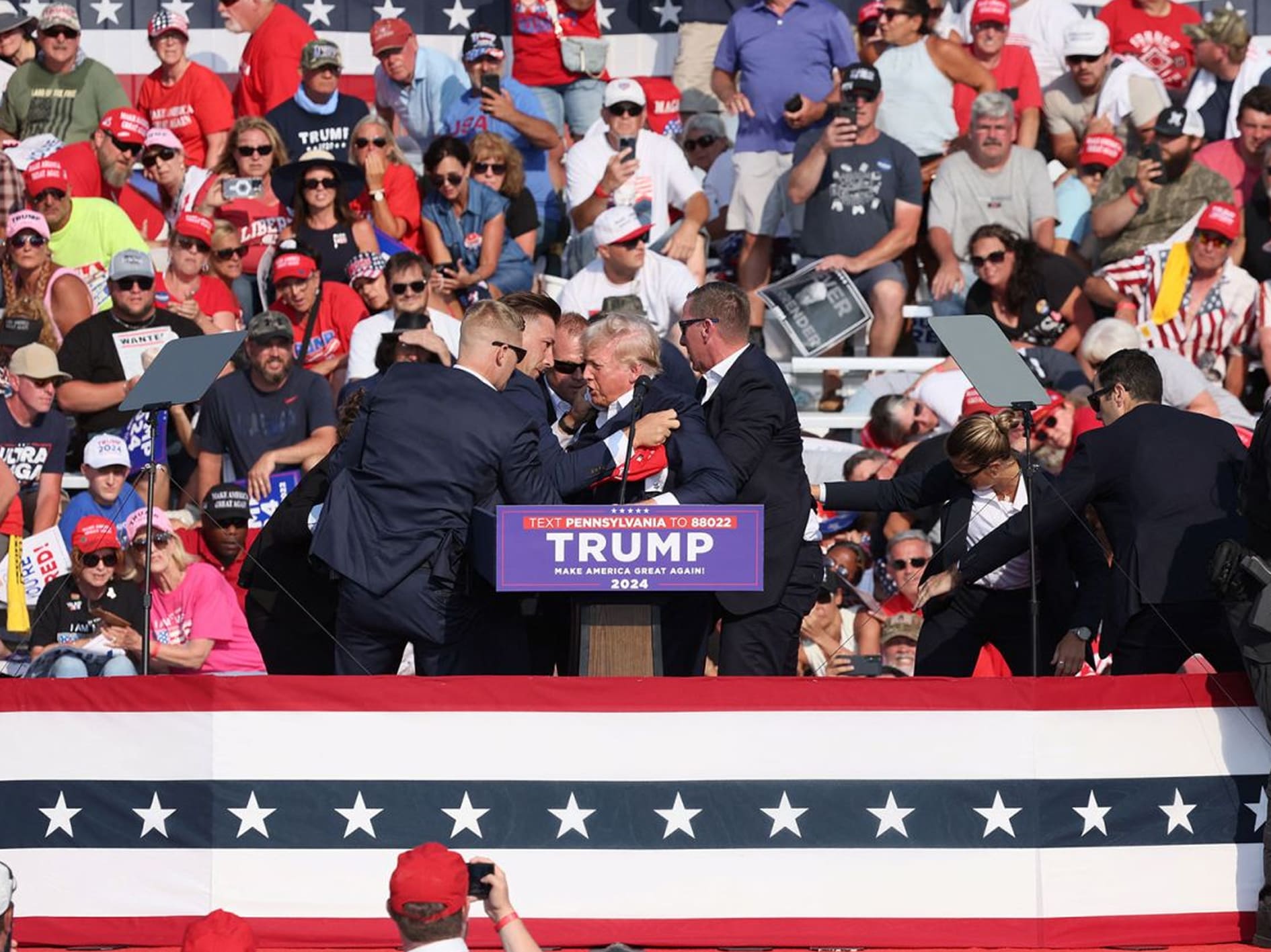 Trump Claims Ear Injury From Shot At Rally, One Attendee And Shooter Dead 2