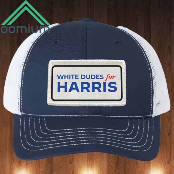 White Dudes For Harris Trucker Cap 1