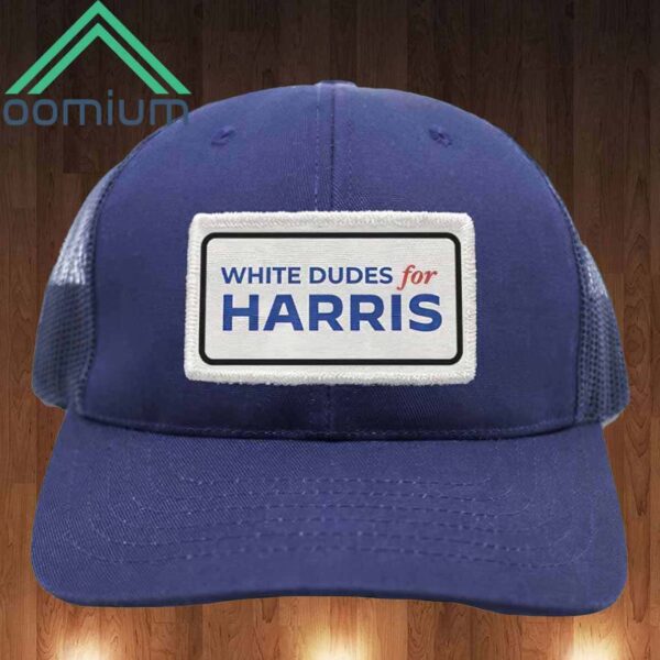 White Dudes For Harris Trucker Hat Cap