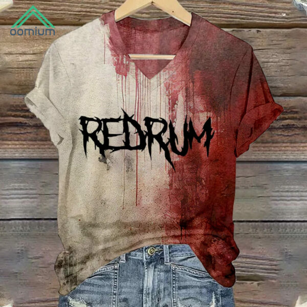 Women's Bloody Redrum Print Shirt