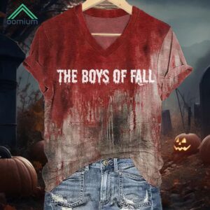 Women's Halloween The Boys Of Fall Print Shirt