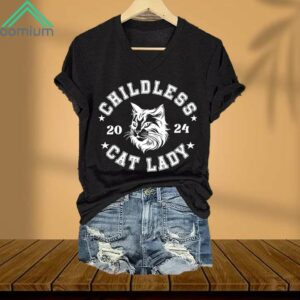 2024 Childless Cat Ladies V Neck Shirt