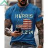 American Flag Cat Harris Walz 2024 Shirt