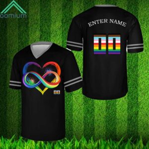 Black Personalized LGBT Team Name And Number Football Jersey 1