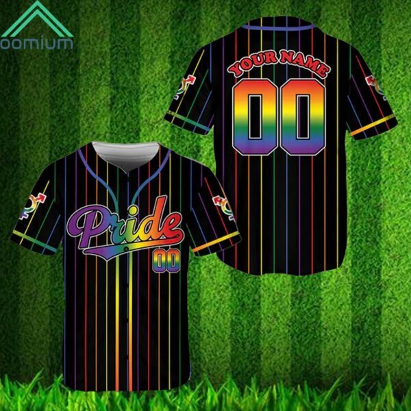 Black Personalized LGBTQ Baseball Jersey