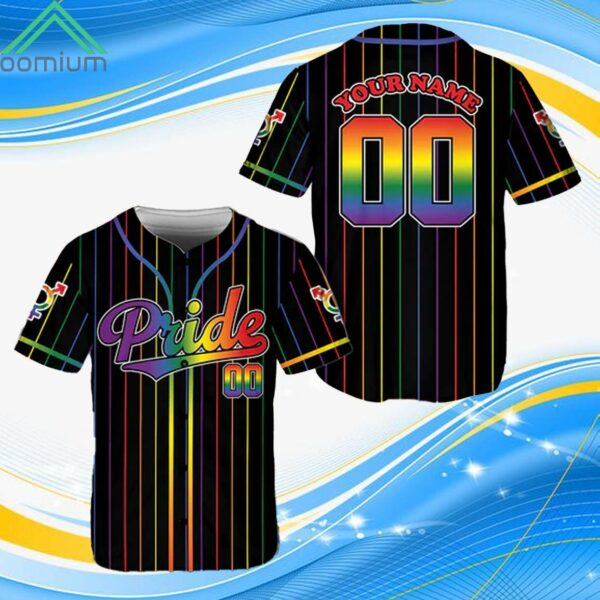 Black Personalized LGBTQ Baseball Jersey