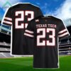 Black Texas Tech Red Raiders Replica Football Jersey