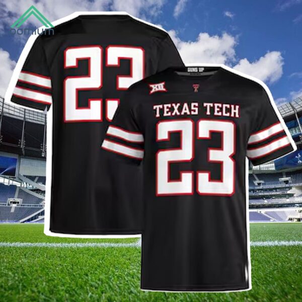 Black Texas Tech Red Raiders Replica Football Jersey