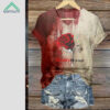 Blood Rose Print Shirt