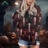 Bloodstained Ghost Halloween Print Hooded