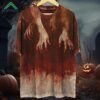 Bloody Ghost Hand Dark Halloween Print Shirt