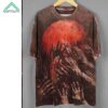 Bloody Ghost Hand Dark Halloween Print Shirt