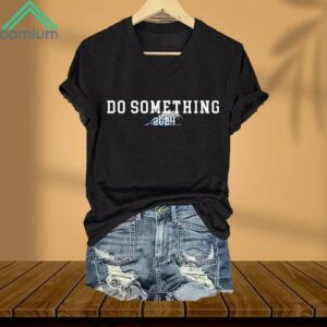 Blue Wave Do Something V Neck Shirt