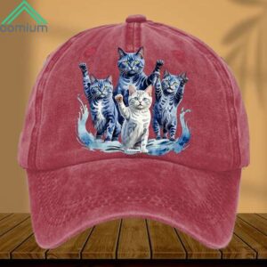 Blue Waves And Cat Hat