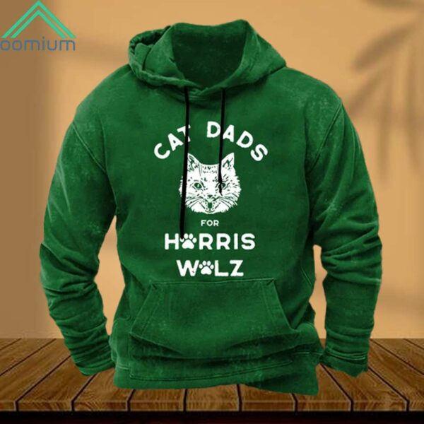 Cat Dads For Harris Walz Hoodie